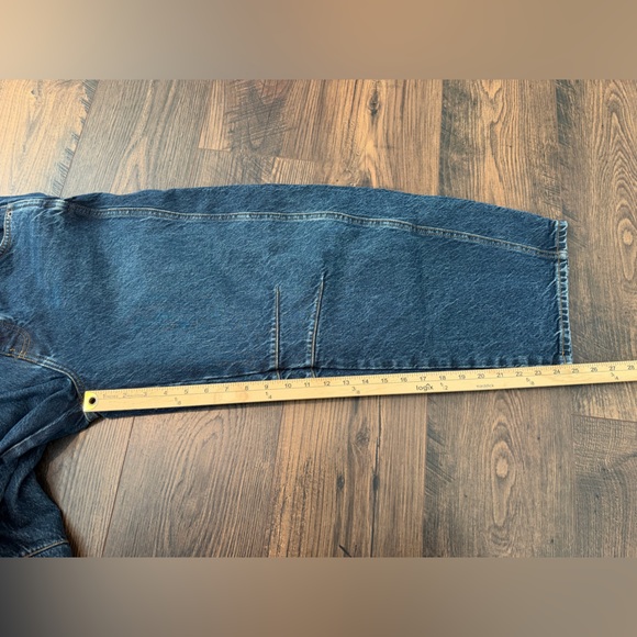 Free People We The Free Good Luck Mid-Rise Barrel Jeans Deep End Size 27 - Picture 12 of 12